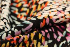 Bright Impressionist Floral Rayon Crepe