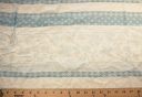 French Blue Boho Floral Stripe Rayon
