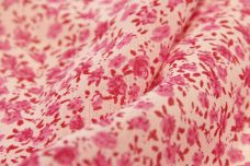 Mini Pink Floral Rayon Chiffon