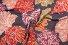 Large Colorful Peony Floral Rayon