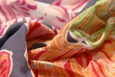 Large Colorful Peony Floral Rayon
