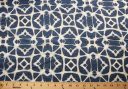 Blue Geometric Tie-Dye Rayon