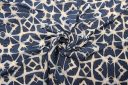 Blue Geometric Tie-Dye Rayon