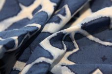 Blue Geometric Tie-Dye Rayon