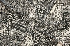 Black & White Ethnic Patchwork Lightweight Poly