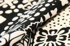 Black & White Ethnic Patchwork Lightweight Poly