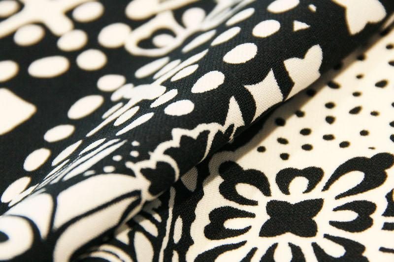 Black & White Ethnic Patchwork Lightweight Poly