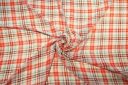 Plaid Chiffon - Coral & Ice Frappe