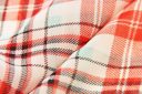 Plaid Chiffon - Coral & Ice Frappe