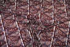 Garnet Tribal Stripe Crepe De Chine