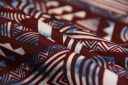 Garnet Tribal Stripe Crepe De Chine