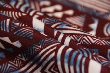 Garnet Tribal Stripe Crepe De Chine