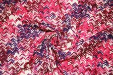 Pink & Purple Herringbone Lightweight Cotton / Rayon Gauze