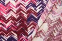 Pink & Purple Herringbone Lightweight Cotton / Rayon Gauze