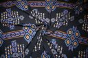 Large Navy Southwestern Pattern Lightweight Poly