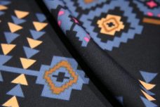 Large Navy Southwestern Pattern Lightweight Poly