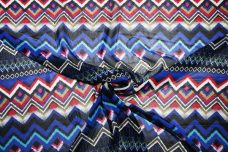 Bold Grunge Geometric Stripe Chiffon