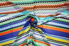 Bold Geometric Stripe Chiffon