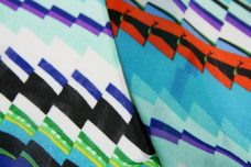 Bold Geometric Stripe Chiffon
