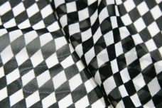 Black & White Harlequin Chiffon