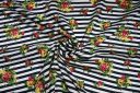 Navy Stripe Floral Rayon