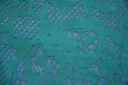 Turquoise Lace Cutout Cotton/Poly Blend