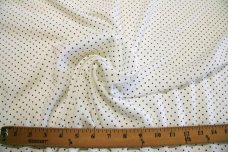 White & Black Waffle Rayon/Poly Pindot