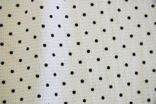 White & Black Waffle Rayon/Poly Pindot