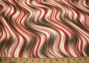 Red & Brown Wavy Halftone Chiffon