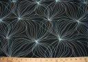 Large Black Abstract Floral Rayon