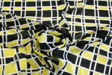 Plaid Chiffon - Black & Yellow