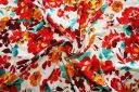 Large Red Floral Rayon