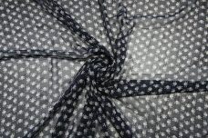 Mini Skulls Chiffon - Dark Navy