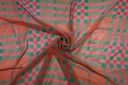 Plaid Chiffon - Watermelon & Teal