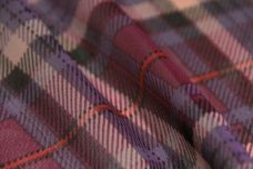 Plaid Chiffon - Purple & Red