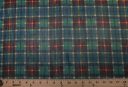 Plaid Crinkle Chiffon - Teal & Raisin