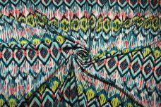 Grunge Ethnic Stripe Lightweight Poly - Teal