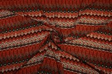 Ethnic Stripe Lightweight Poly - Rust