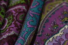 Large Purple Boho Blocks Rayon