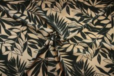 Dark Moss Botanical Linen/Rayon