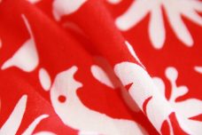Folklore Floral Rayon Crepe - Red