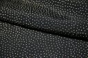 Black & Ivory Pindot Poly/Rayon Blend