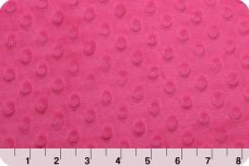 Dimple Dot Minky - Hot Pink