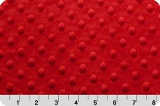 Dimple Dot Minky - Scarlet