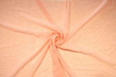 Metallic Pindot Chiffon - Peach & Silver