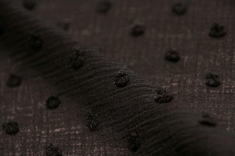 Dotted Swiss Crepe Chiffon - Black