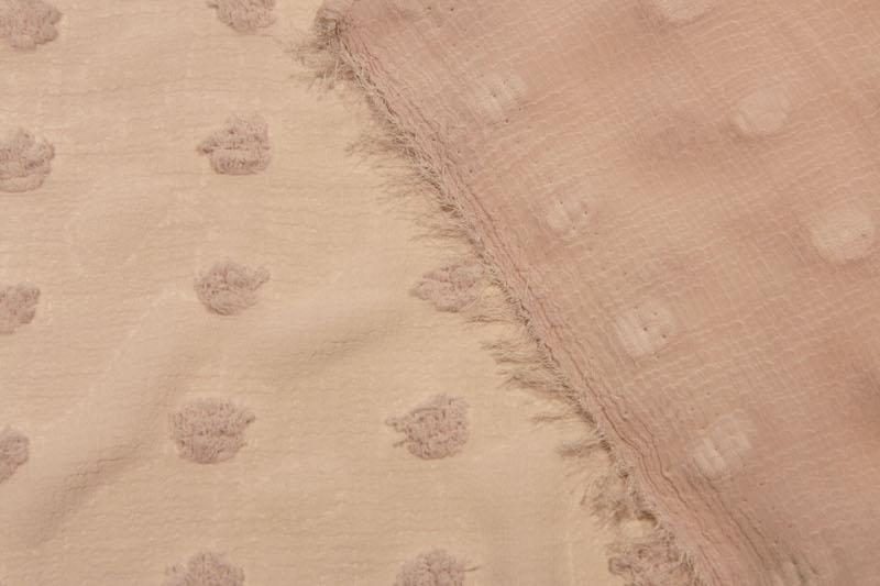 Large Dotted Swiss Crepe Chiffon – Champagne Blush 1 Large Dotted Swiss Crepe Chiffon - Champagne Blush