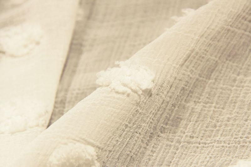 Large Dotted Swiss Crepe Chiffon – White 1 Large Dotted Swiss Crepe Chiffon - White