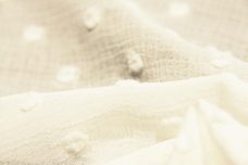 Dotted Swiss Crepe Chiffon - White