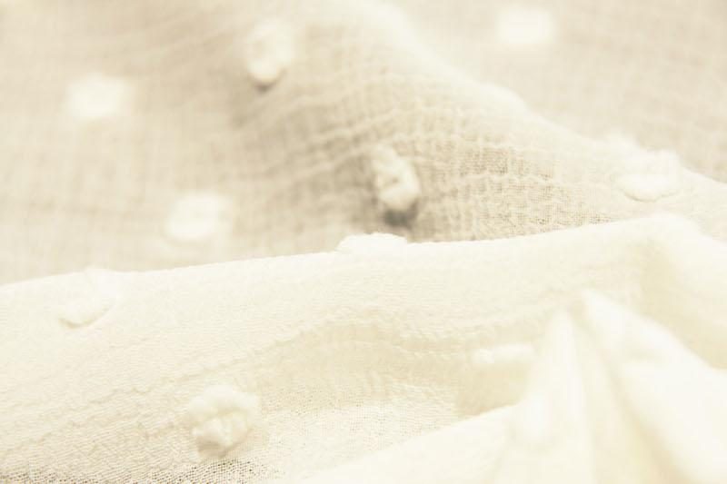 Dotted Swiss Crepe Chiffon – White 1 Dotted Swiss Crepe Chiffon - White